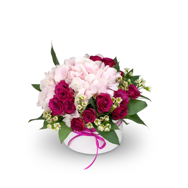 Květinový box s hortenzií